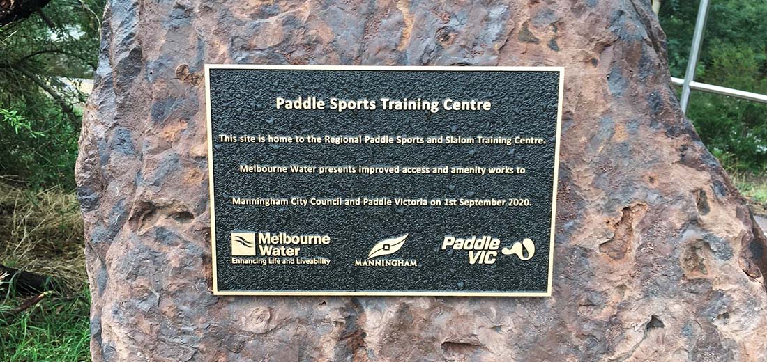 Plaque commemorating the improved access project